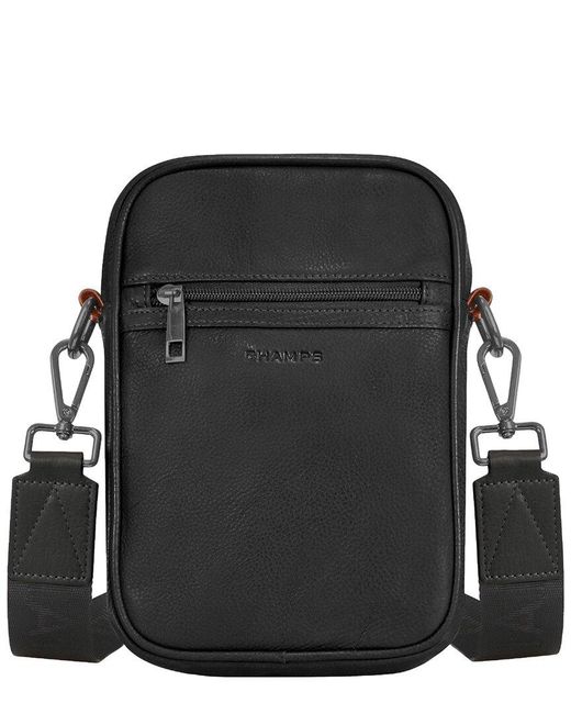 CHAMPS Black Onyx Vertical Crossbody