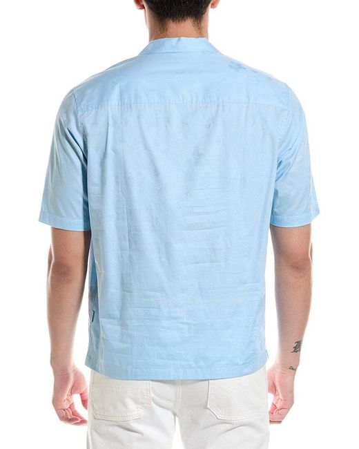 Ted Baker Blue Extent Zebra Print Shirt for men