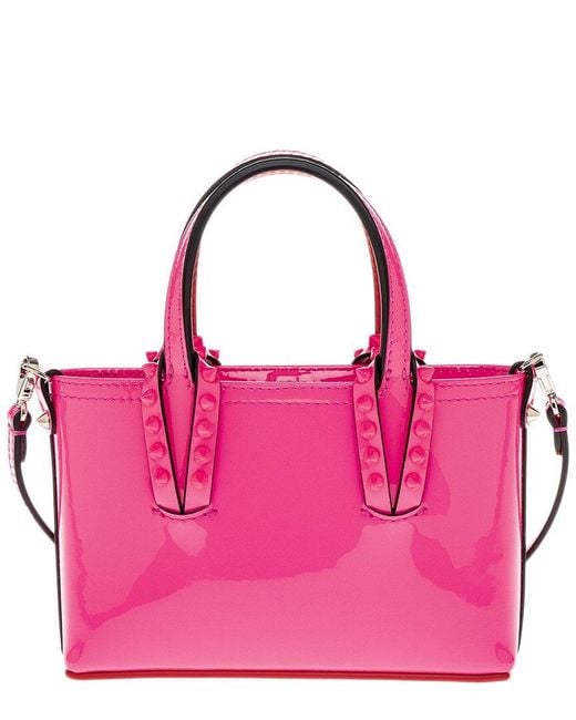 Christian Louboutin Pink Cabata Nano Patent Tote