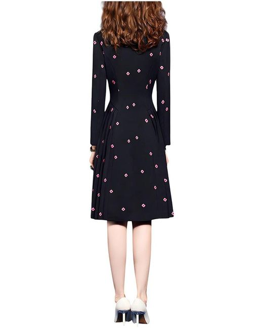 VERA DOLINI Black Midi Dress