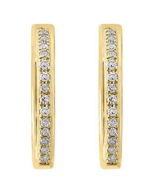 Effy Fine Jewelry Metallic 14K 0.08 Ct. Tw. Diamond Earrings