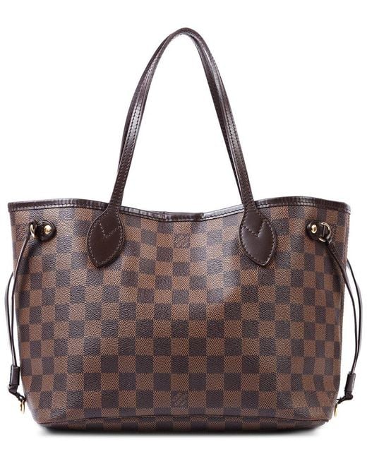Louis Vuitton Brown Damier Ebene Canvas Neverfull (Authentic Pre-Owned)