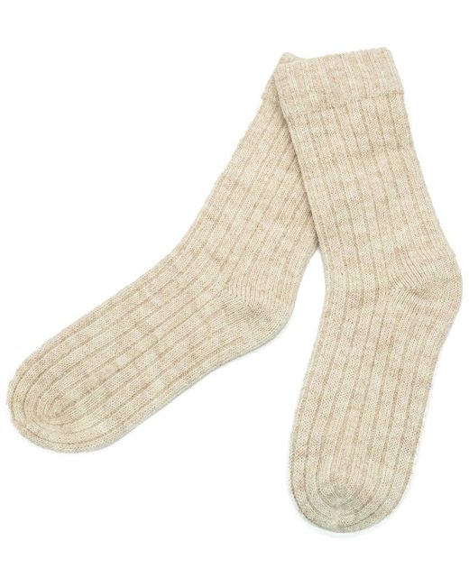 Portolano Natural Ribbed Socks