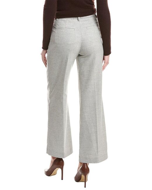 Peserico Gray Pleated Belted Pant