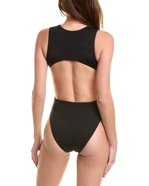 WeWoreWhat Black Muscle One-piece