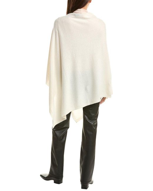 Sofiacashmere Natural Cashmere Button Shoulder Wrap