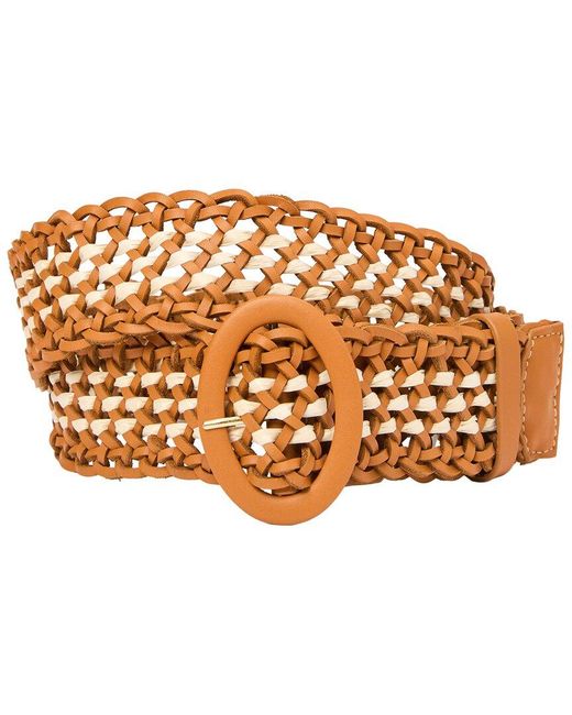 J.McLaughlin Orange Larisa Leather Belt