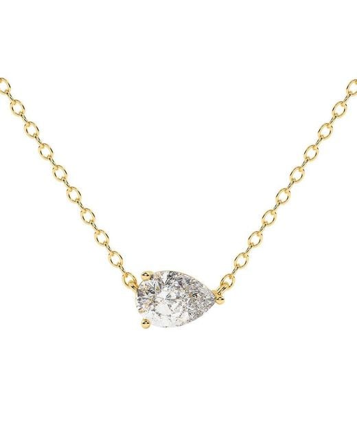 Lab Grown Diamonds Metallic 14K 0.75 Ct. Tw. Lab-Grown Diamond Necklace