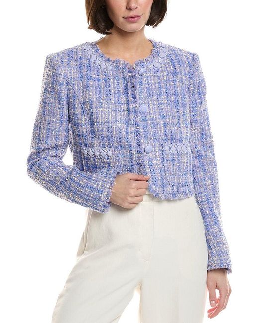 Cinq À Sept Blue Lucie Boucle Jacket
