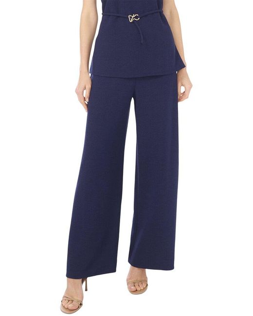 Vince Camuto Blue Pull On Wide Leg Pant