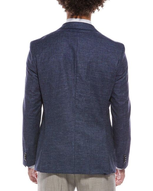 Boss Blue Hutson Wool & Linen-Blend Blazer for men