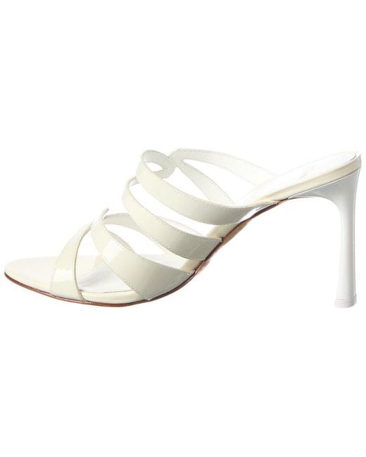 Alexandre Birman White Iris 85 Leather Sandal