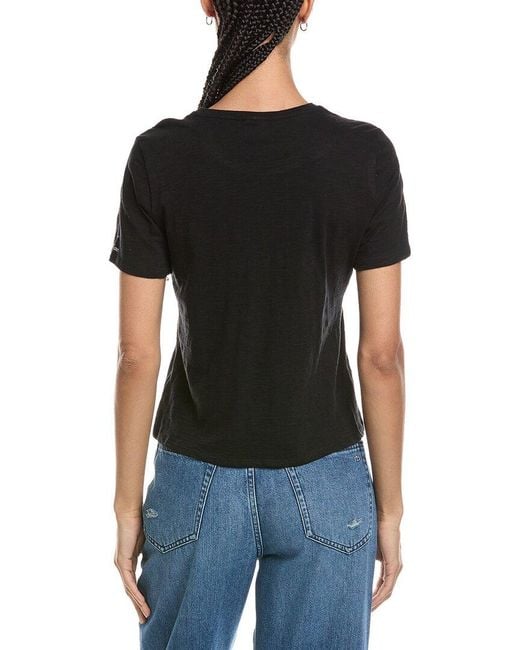 Cinq À Sept Black J' Adore Shrunken T-Shirt
