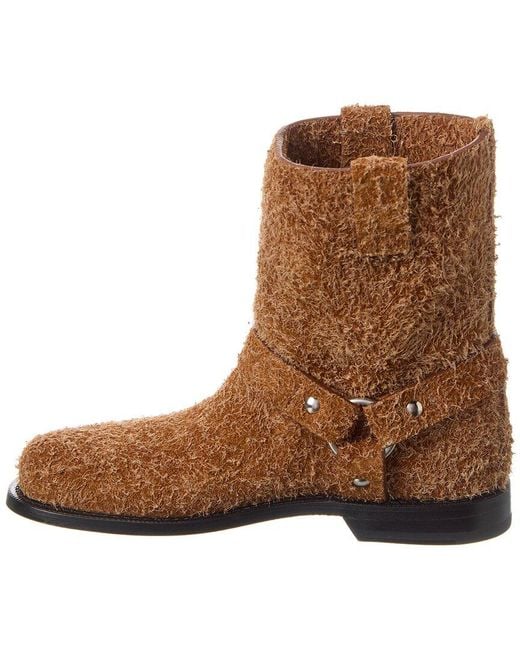 Loewe Brown Campo Suede Biker Boot