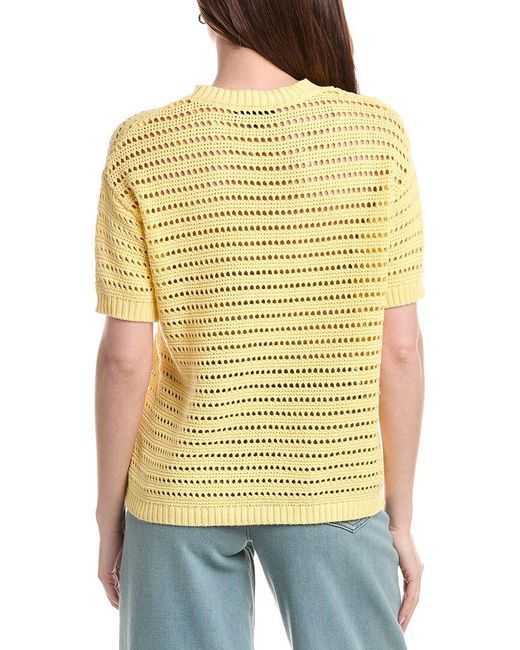 Joseph A Yellow Open Stitch Boxy T-Shirt