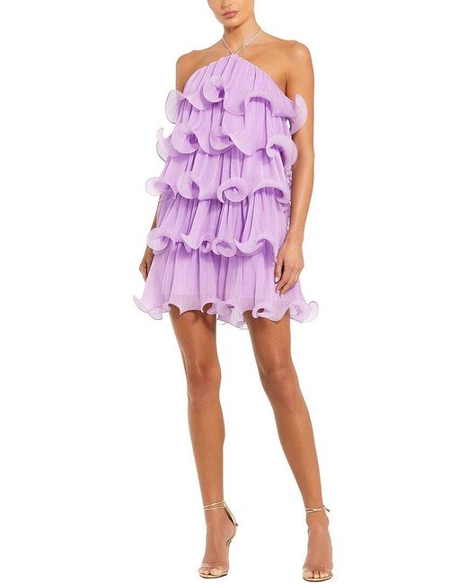 Mac Duggal Purple Mini Dress