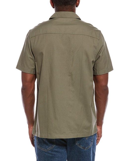 Madewell Green Camp Collar Short Sleeve Shirt for men