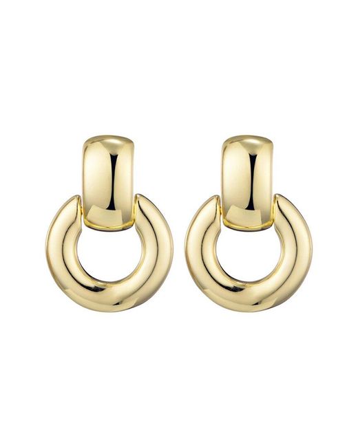 Adornia Metallic 14K Plated Door Knocker Earrings