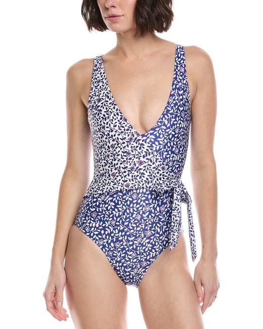 summersalt Blue The Perfect Wrap One-Piece