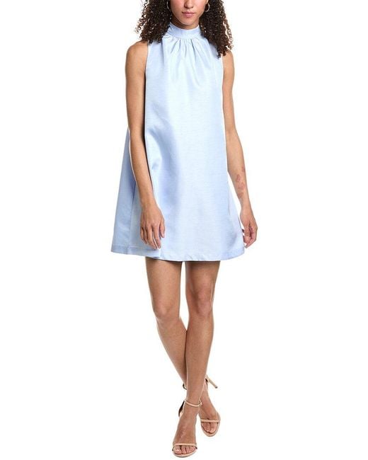 Fate Blue Satin A-Line Dress