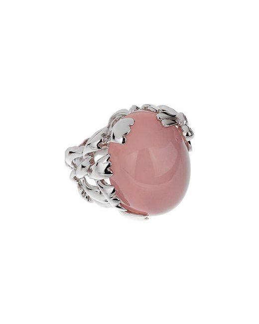 Dior Pink Dior 18K 50.04 Ct. Tw. Diamond & Quartz Cocktail Ring (Authentic Pre- Owned)
