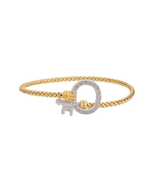 Meshmerise White 18K Over 0.15 Ct. Tw. Diamond Mesh Bangle Bracelet