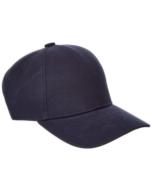 Bruno Magli Blue Twill Baseball Cap
