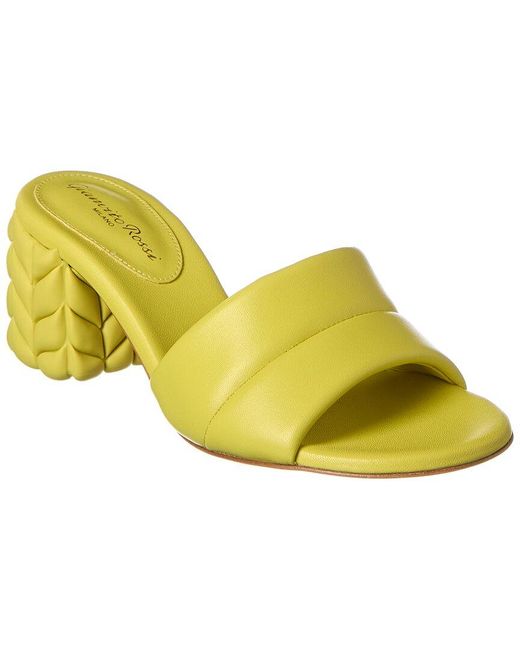 Gianvito Rossi Yellow Leather Sandal