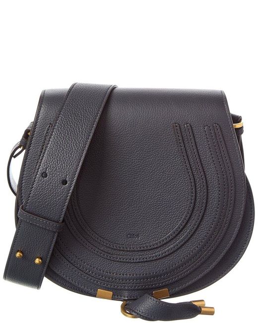 Chloé Gray Marcie Leather Saddle Bag