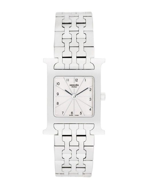 Hermès White H-Watch Watch, Circa 2000S (Authentic Pre-Owned)