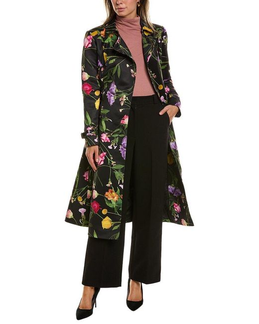 Ted Baker Black Double-breasted Trench Coat