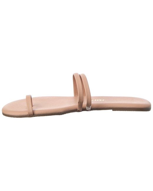 TKEES Pink Leah Leather Sandal