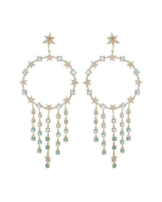 Eye Candy LA White Cz Juliette Fringe Dangle Earrings