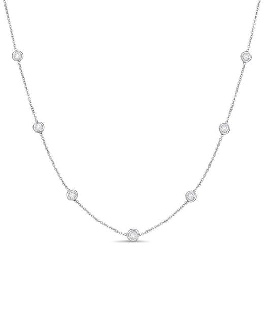 Forever Creations Signature Metallic Forever Creations 14K 1.00 Ct. Tw. Diamond By The Yard Necklace