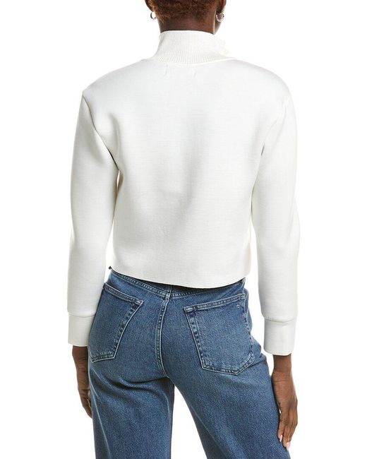 DH New York White Knit Scuba Sweater