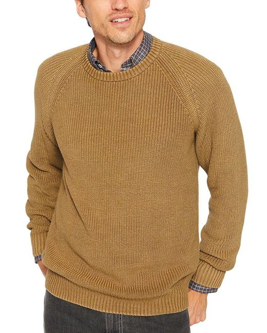 J.McLaughlin Brown Solid Ennis Crewneck Sweater for men