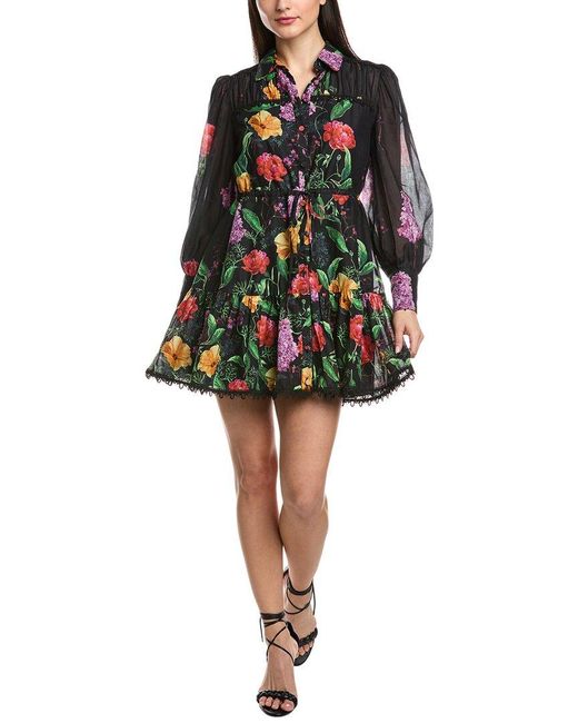 Charo Ruiz Black Begonia Shirtdress
