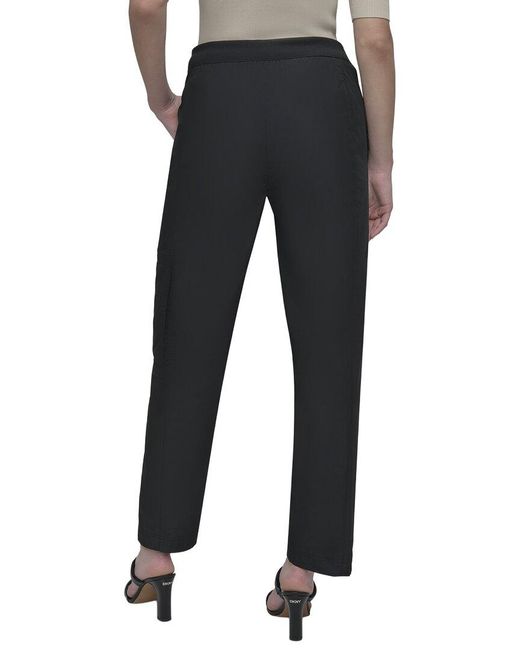 DKNY Blue Taffeta Cargo Pant