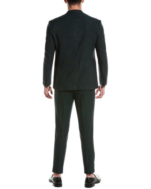 Ted Baker Black 2pc Wool Flat Front Suit for men