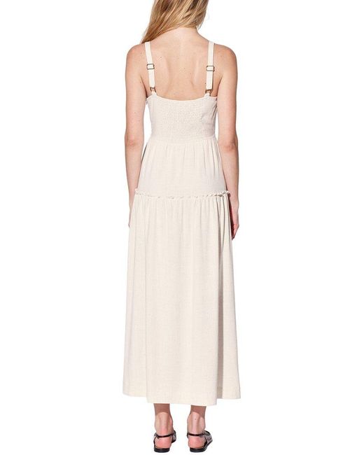 Walter Baker Natural Tansy Linen-Blend Dress
