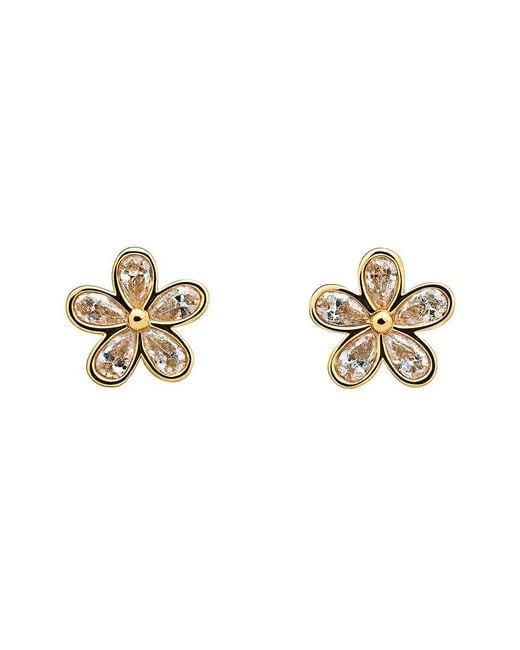 Prince Diamond & Jewelry Metallic 14K 1.78 Ct. Tw. Lab-Grown Diamond Lab-Grown Flower Earrings