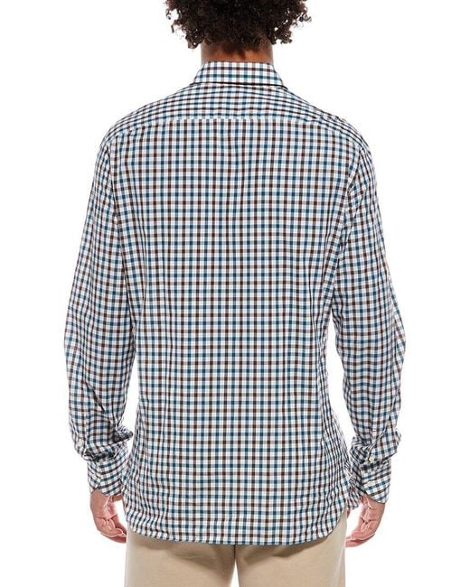 Isaia Blue Mix Dress Shirt for men