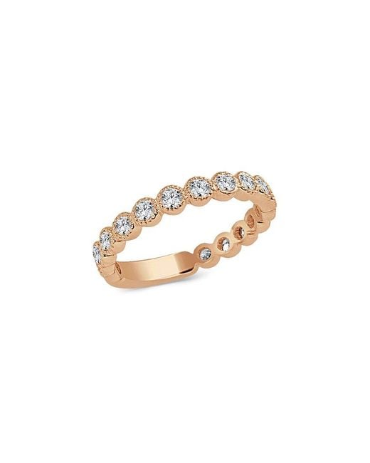 Sabrina Designs White 14K Rose 0.70 Ct. Tw. Diamond Half-Eternity Ring