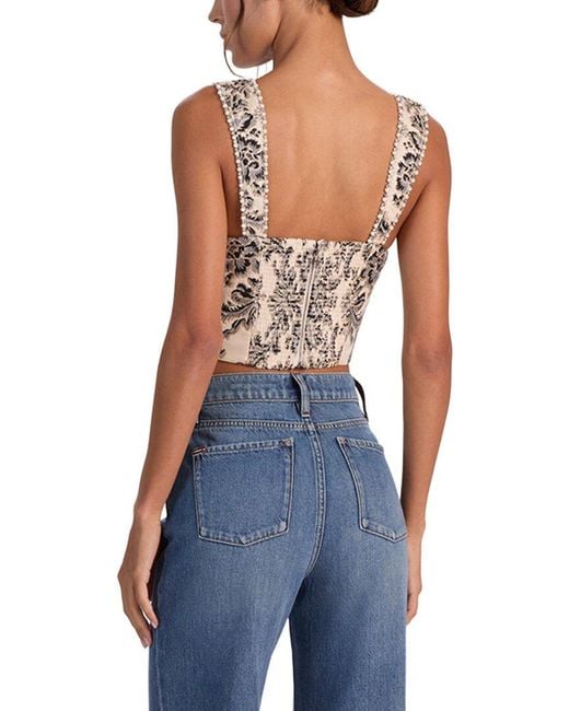 Alice + Olivia Blue Guinevere Bustier