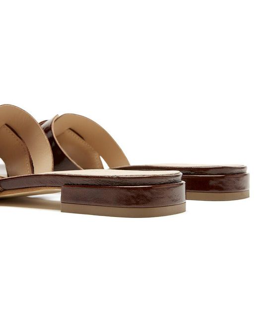 La Canadienne Brown Flore Leather Sandal