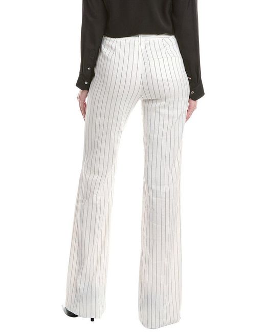 Marella White Ulivo Linen-Blend Trouser