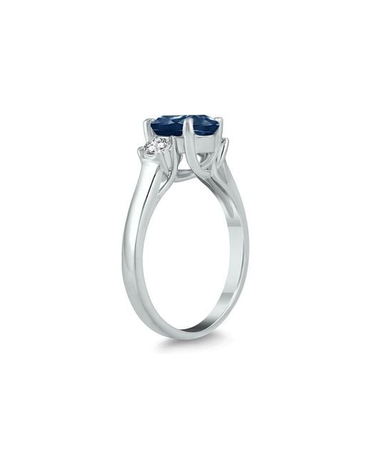 Gem Spark Blue 14K 1.58 Ct. Tw. Diamond & Sapphire Ring
