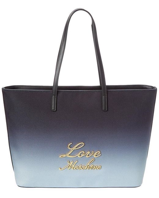 Love Moschino Blue Canvas Tote