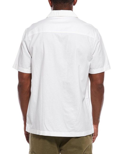 Madewell White Camp Collar Short Sleeve Shirt for men