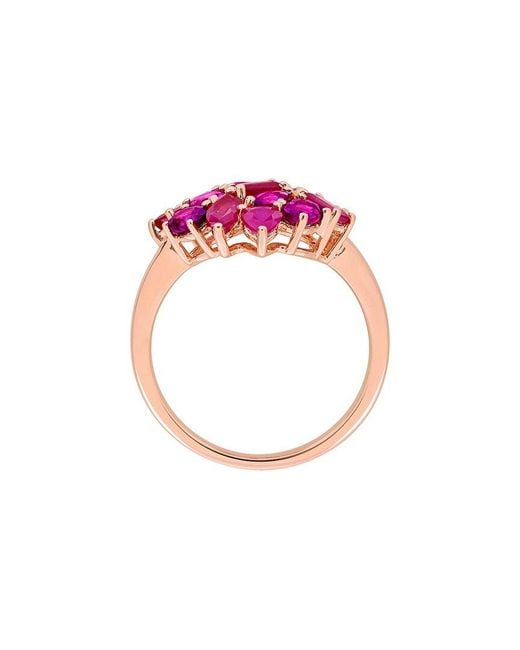 Rina Limor Pink 2.99 Ct. Tw. Ruby, Rhodolite Cocktail Ring
